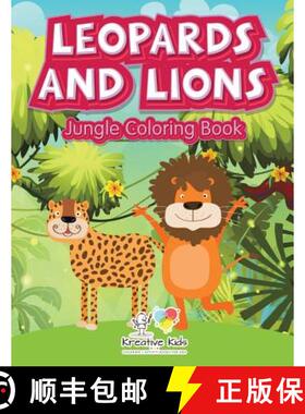 【3-4周达】Leopards and Lions: Jungle Coloring Book [9781683773276]