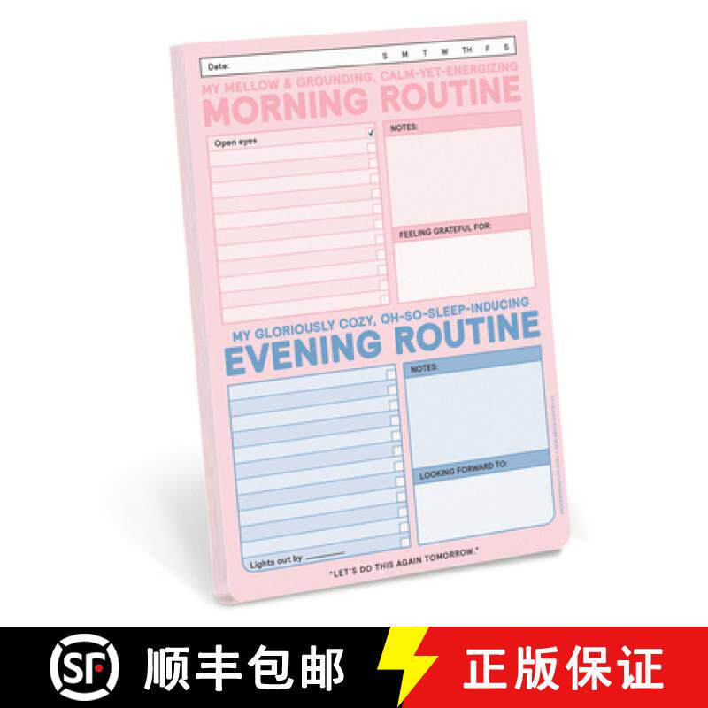 【3-4周达】Am/PM Routine Pad - Morning Routine and Evening Routine Tracker Pad [9781683495079]