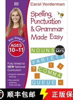 【3-4周达】Spelling, Punctuation & Grammar Made Easy, Ages 10-11 (Key Stage 2) : Supports the Nationa... [9780241182734]