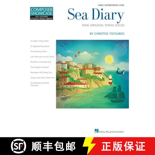 【3-4周达】Sea Diary - Nine Original Piano Solos: Hal Leonard Student Piano Library Early Intermediat... [9781540013354]
