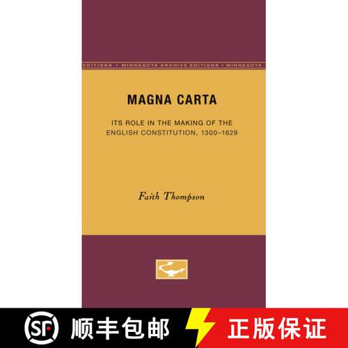 【3-4周达】Magna Carta – Its Role in the Making of the English Constitution, 1300–1629 [9780816672110]