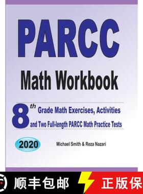 预订 PARCC Math Workbook: 8th Grade Math Exercises, Activities, and Two Full-Length PARCC Math Practi... [9781646126248]