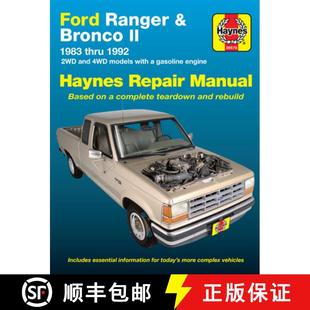 Bronco 4WD 1992 Thru 4周达 G... Haynes and Ford 2wd Ranger Models with Repair Manual 1983 9781563920660