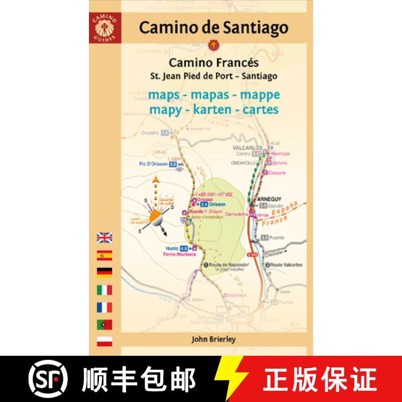 【3-4周达】Camino de Santiago Maps (Camino Francés): St. Jean Pied de Port - Santiago de Compostela [9781912216345]