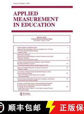 【3-4周达】Vertically Moderated Standard Setting : A Special Issue of applied Measurement in Education [9780805894882]