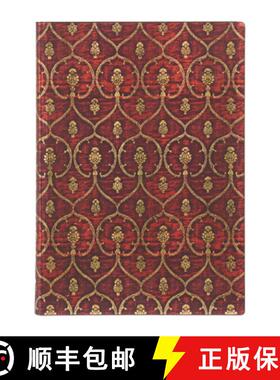 【3-4周达】Red Velvet MIDI Unlined Softcover Journal, 176pg, 100gsm, Velvet Dalmatic Collection by Pa... [9781439796320]