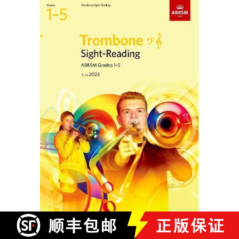 【2-3周达】Sight-Reading for Trombone (bass clef and treble clef), ABRSM Grades 1-5, from 2023 [9781786015075]
