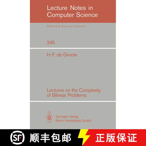 【3-4周达】Lectures on the Complexity of Bilinear Problems [9783540172055]
