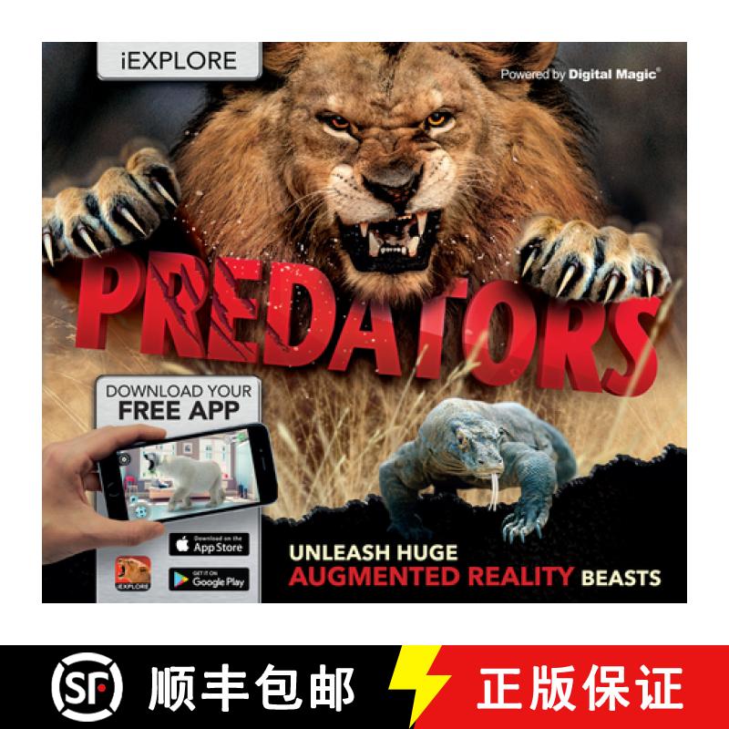 【3-4周达】iExplore - Predators: Unleash Huge Augmented Reality Beasts [9781783122554]
