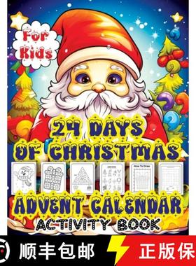 预订 24 Days of Christmas Advent Calendar: Countdown to Christmas Activity Book with Letter to Santa,... [9788396934628]