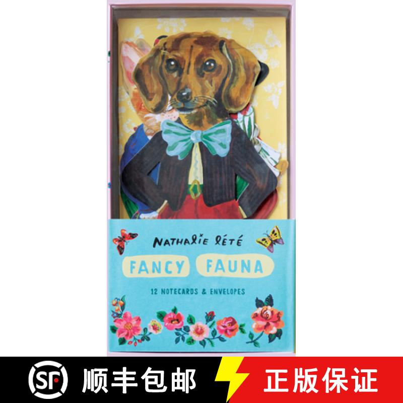 【2-3周达】Fancy Fauna: 12 Notecards & Envelopes [9781797201955]