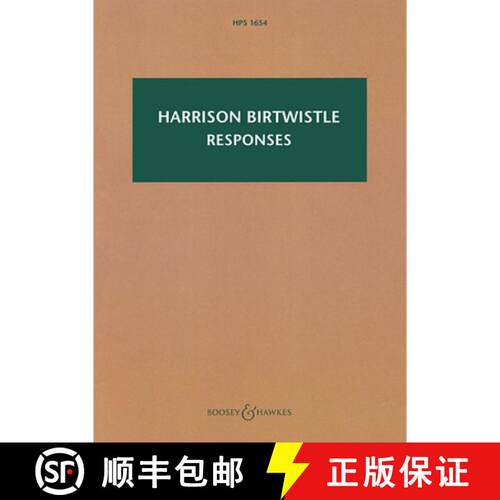 【3-4周达】Responses: Sweet Disorder and the Carefully Careless: Piano and Orchestra Study Score [9781784545314]