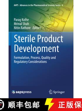 【3-4周达】Sterile Product Development: Formulation, Process, Quality and Regulatory Considerations [9781493952052]
