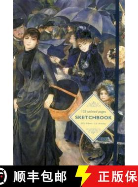 【3-4周达】Sketchbook: The Umbrellas (Renoir): 128-Page Unlined Pages [9780754832164]
