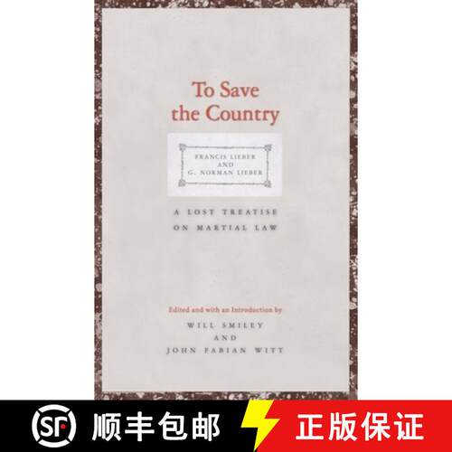 【3-4周达】精装 To Save the Country – A Lost Treatise on Martial Law [9780300222548]