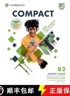 【3-4周达】Compact First for Schools B2 First Student's Pack Without Answers [9781009167260]