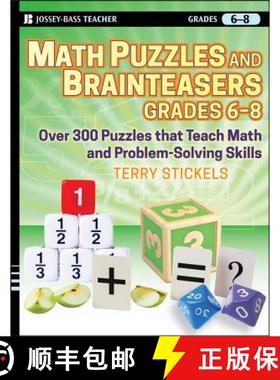 【3-4周达】Math Puzzles And Brainteasers, Grades 6-8: Over 300 Puzzles That Teach Math And Problem-So... [9780470227206]