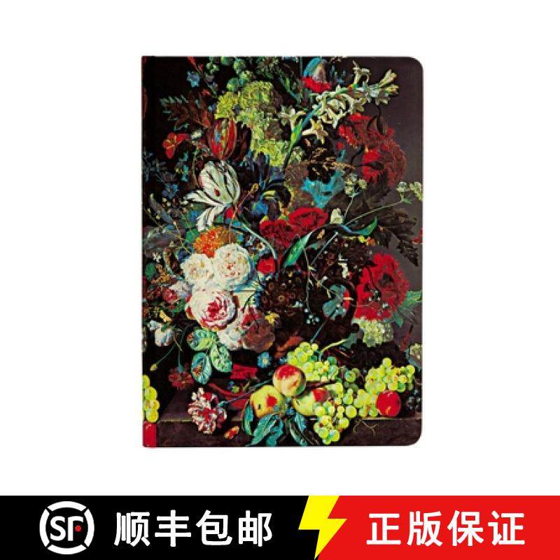 【3-4周达】Paperblanks | Van Huysum | Still Life Burst | Hardcover | Midi | Unlined | Elastic Band Cl... [9781439732281]
