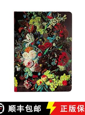 【3-4周达】Paperblanks | Van Huysum | Still Life Burst | Hardcover | Midi | Unlined | Elastic Band Cl... [9781439732281]