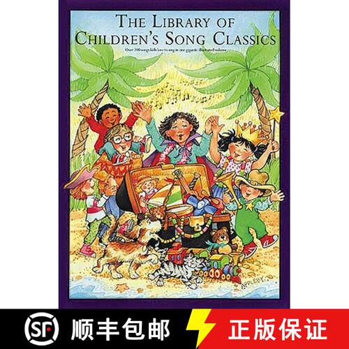 【3-4周达】The Library of Children's Song Classics Piano Vocal and Guitar Songbook Easy-To-Read Lyric... [9780825613586]