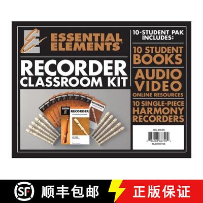 【3-4周达】Essential Elements for Recorder Classroom Kit: Includes 1 Student Book with Play-Along CD,... [9781480300071]