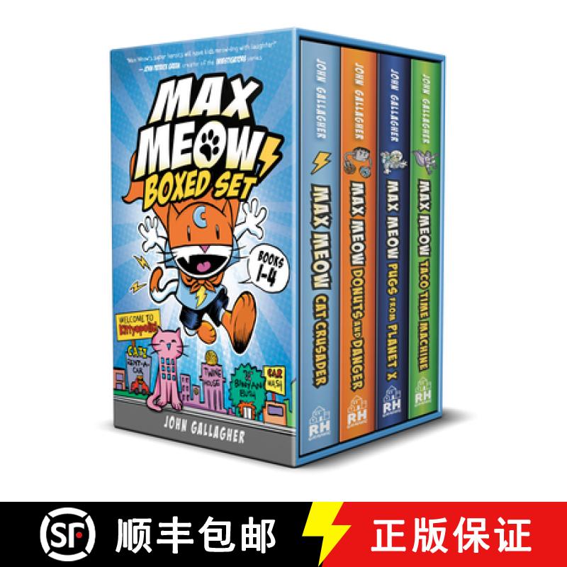 【3-4周达】Max Meow Boxed Set: Welcome to Kittyopolis (Books 1-4): Max Meow 1: Cat Crusader; Max Meow... [9780593703625]
