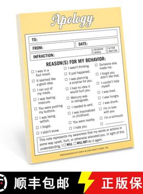 【3-4周达】Knock Knock Apology Nifty Note [9781601061454]