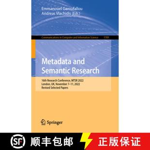 and 16th Metadata 9783031391408 London Semantic 4周达 MTSR Conference Research November... 2022