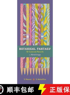 【3-4周达】Botanical Fantasy: 10 Colored Pencils: 5 Neons & 5 Metallics [9781797233345]