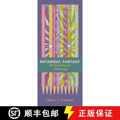 【3-4周达】Botanical Fantasy: 10 Colored Pencils: 5 Neons & 5 Metallics [9781797233345]