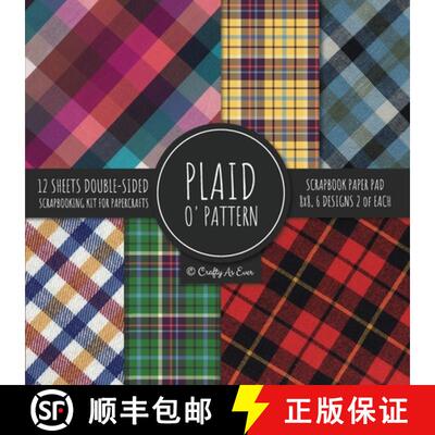 【3-4周达】Plaid O' Pattern Scrapbook Paper Pad 8x8 Scrapbooking Kit for Papercrafts, Cardmaking, DIY... [9781951373269]