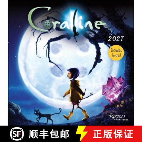 【3-4周达】Coraline 2027 Wall Calendar (Includes Full-Color Poster) [9780789349378]