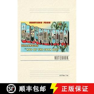 【3-4周达】Vintage Lined Notebook Greetings from Bloomington, Illinois [9798385414895]