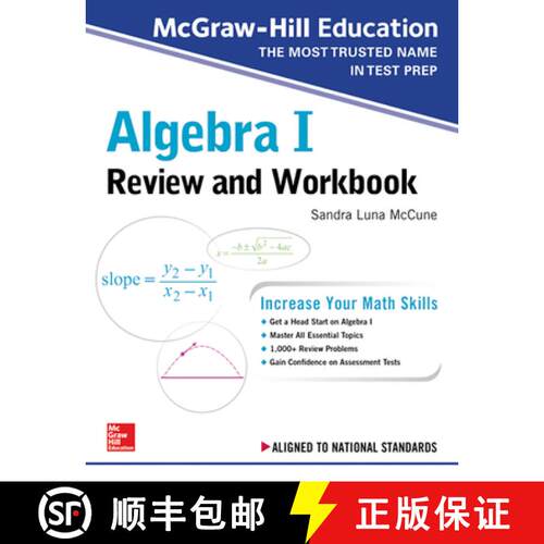 【3-4周达】McGraw-Hill Education Algebra I Review and Workbook [9781260128949]