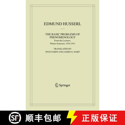 【3-4周达】The Basic Problems of Phenomenology : From the Lectures, Winter Semester, 1910-1911 [9781402037870]