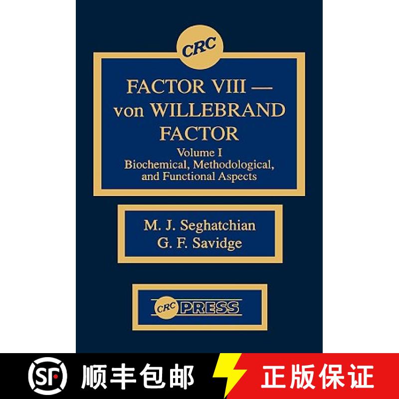【3-4周达】Factor VIII - Von Willebrand Factor, Volume I: Biochemical, Methodological, and Functional... [9780849368288]