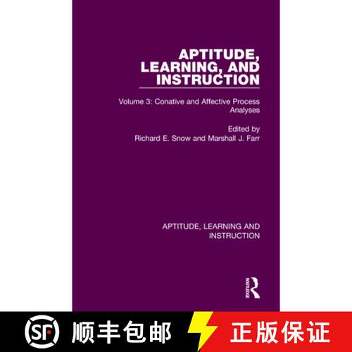 【3-4周达】Aptitude, Learning, and Instruction: Volume 3: Conative and Affective Process Analyses [9780367756277]