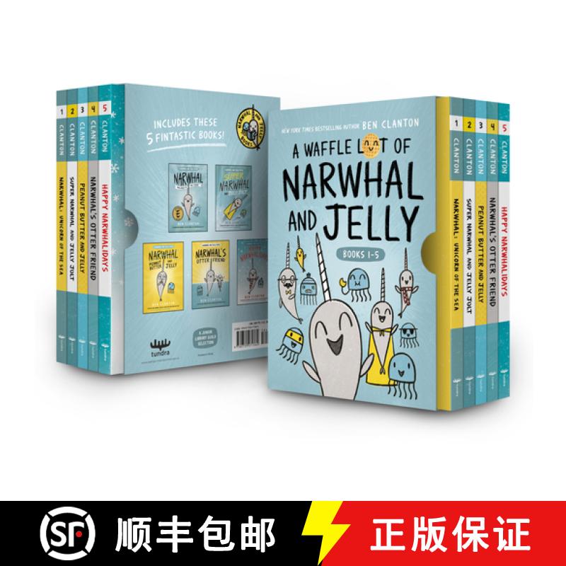 【3-4周达】A Waffle Lot of Narwhal and Jelly (Hardcover Books 1-5) [9780735271364]