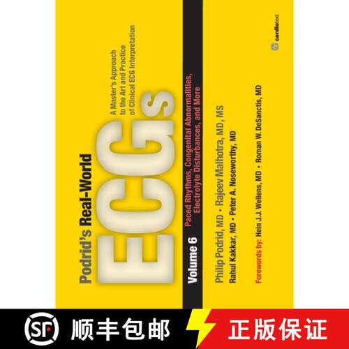 【3-4周达】Podrid's Real-World ECGs: Volume 6, Paced Rhythms, Congenital Abnormalities, Electrolyte D... [9781935395065]