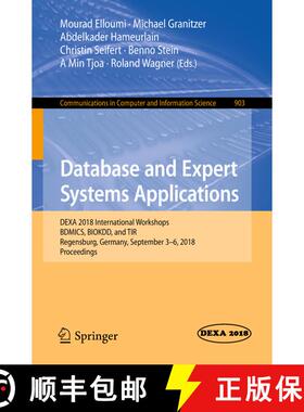 【3-4周达】Database and Expert Systems Applications: DEXA 2018 International Workshops, BDMICS, BIOKD... [9783319991320]