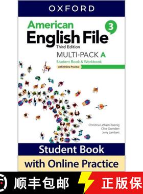 【3-4周达】American English File: Level 3: Student Book/Workbook Multi-Pack A with Online Practice [9780194906715]
