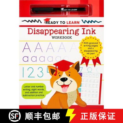 【3-4周达】Ready to Learn Disappearing Ink Workbook: With grooved writing pages and a disappearing in... [9781667213170]