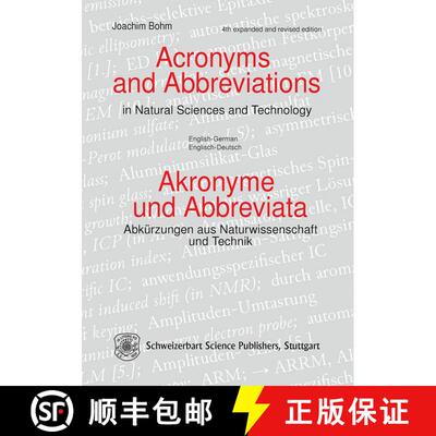 预订 Acronyms and Abbreviations in Natural Science and Technology [English-German] / Akronyme und Abb... [9783510652938]