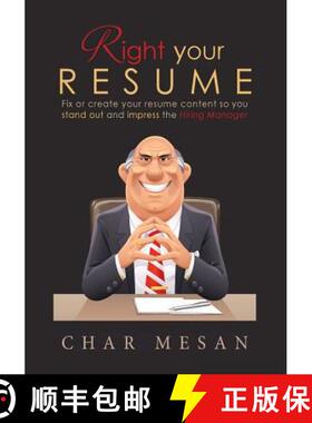 【3-4周达】Right Your Resume: Fix or create your resume content so you stand out and impress the hiri... [9780994213709]