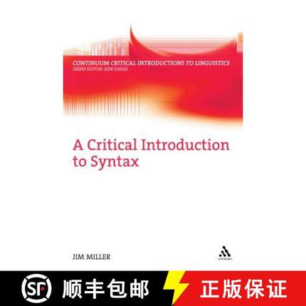 预订 A Critical Introduction to Syntax [9780826497031]