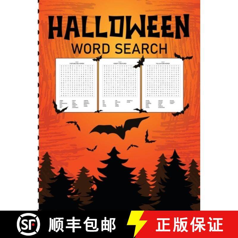 预订 Halloween Word Search : Puzzle Activity Book | For Kids Ages 5-8 | Juvenile Gifts | With Key Sol... [9781953332141]
