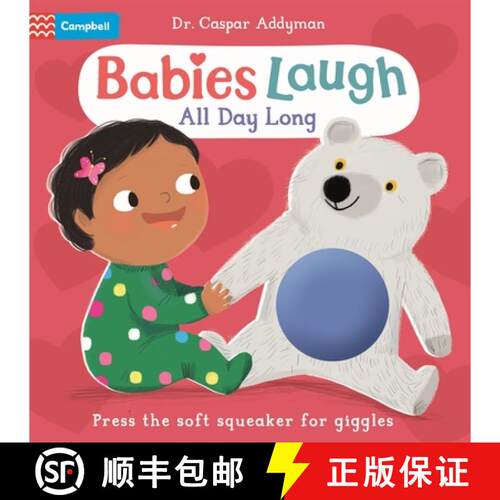 【3-4周达】Babies Laugh All Day Long: With Big Squeaker Button to Press [9781035029495]