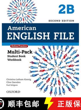 预订 American English File 2e 2b Multipack 2019 [9780194796323]