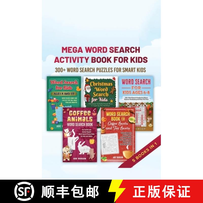 【2-3周达】Mega Word Search Activity Book for Kids: 300+ Word Search Puzzles for Kids [9781922462992]