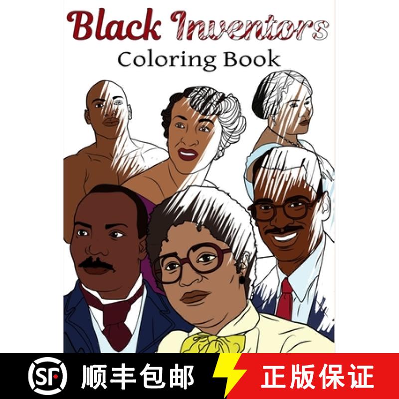 【3-4周达】Black Inventors Coloring Book: Adult Colouring Fun, Black History, Stress Relief Relaxatio... [9781912675302]